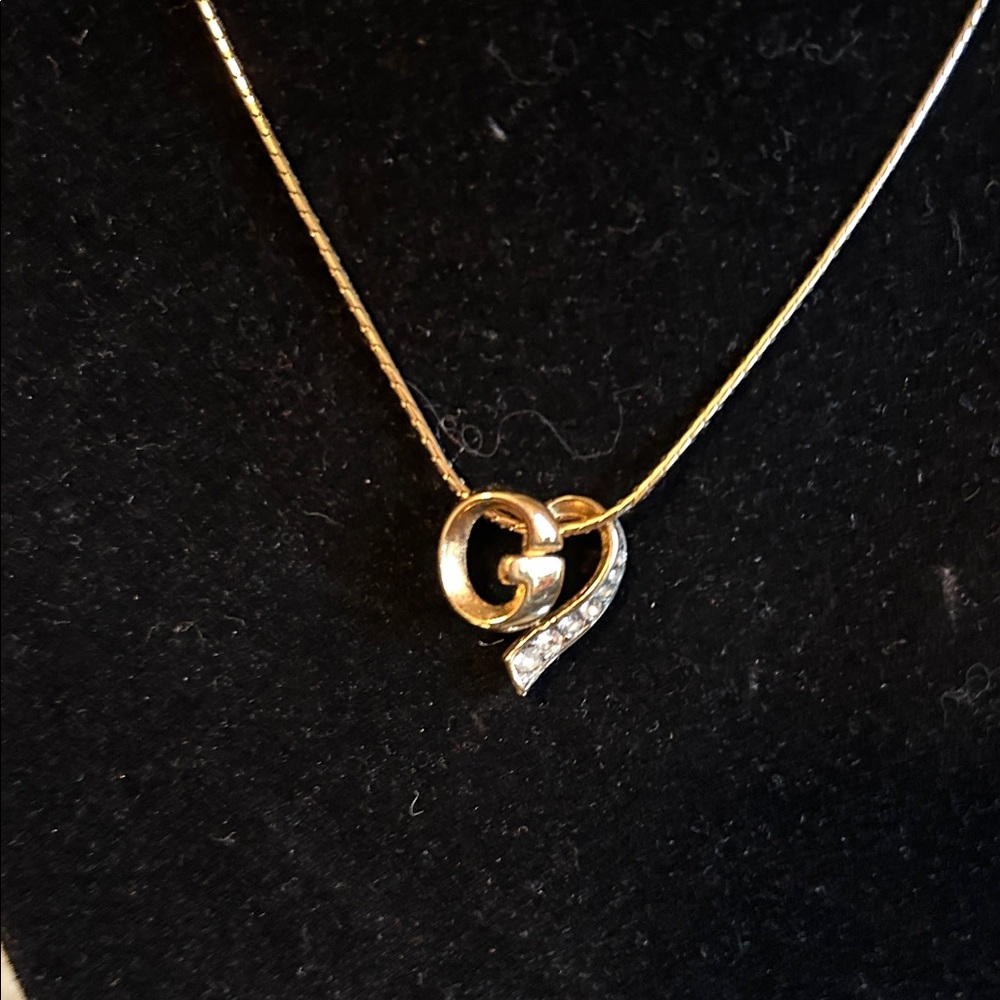 Givenchy Gold and Silver Heart Necklace - Picture 2 of 7